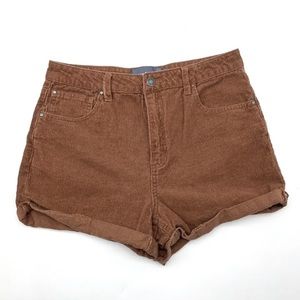 Brown corduroy shorts